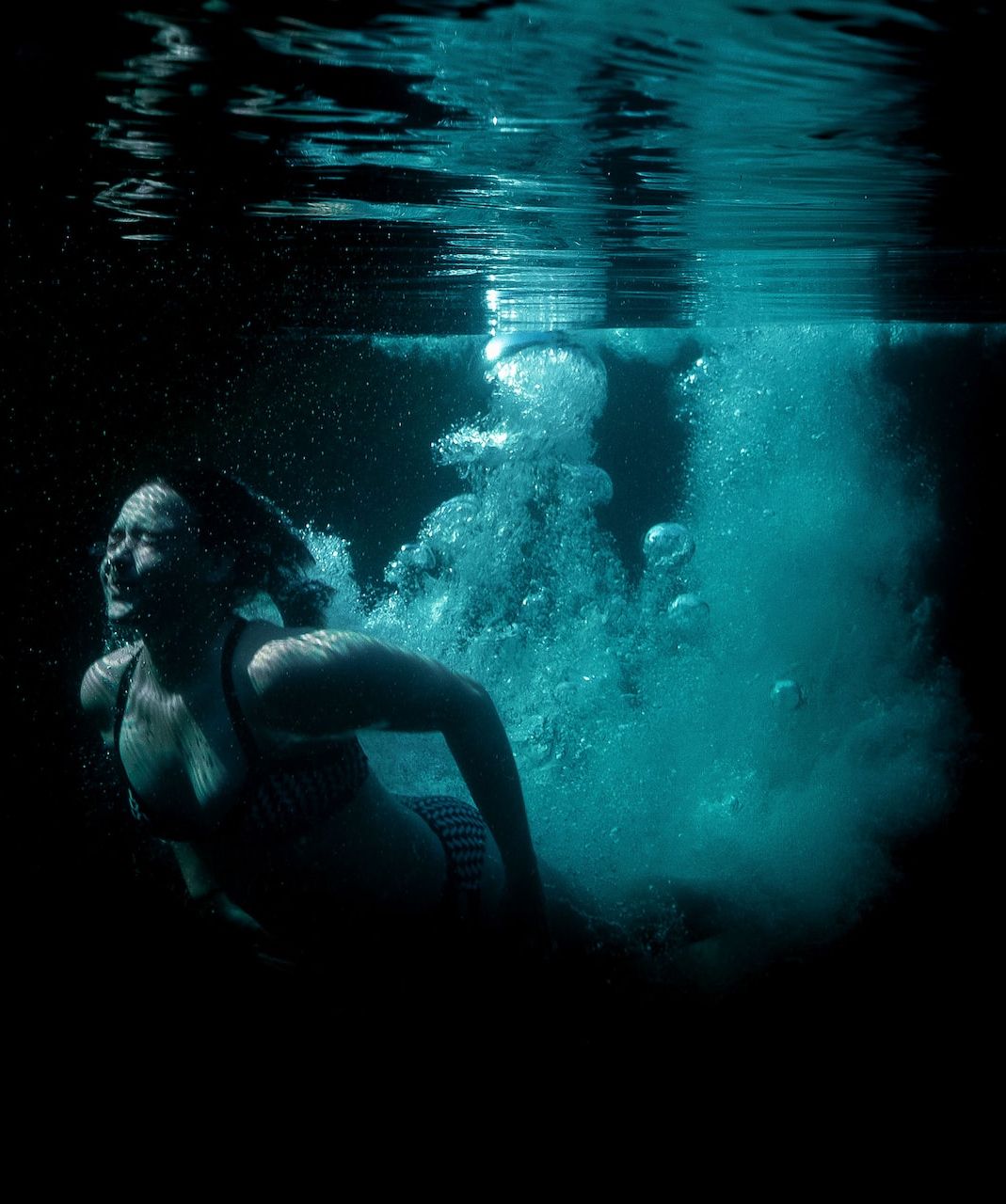 Woman underwater
