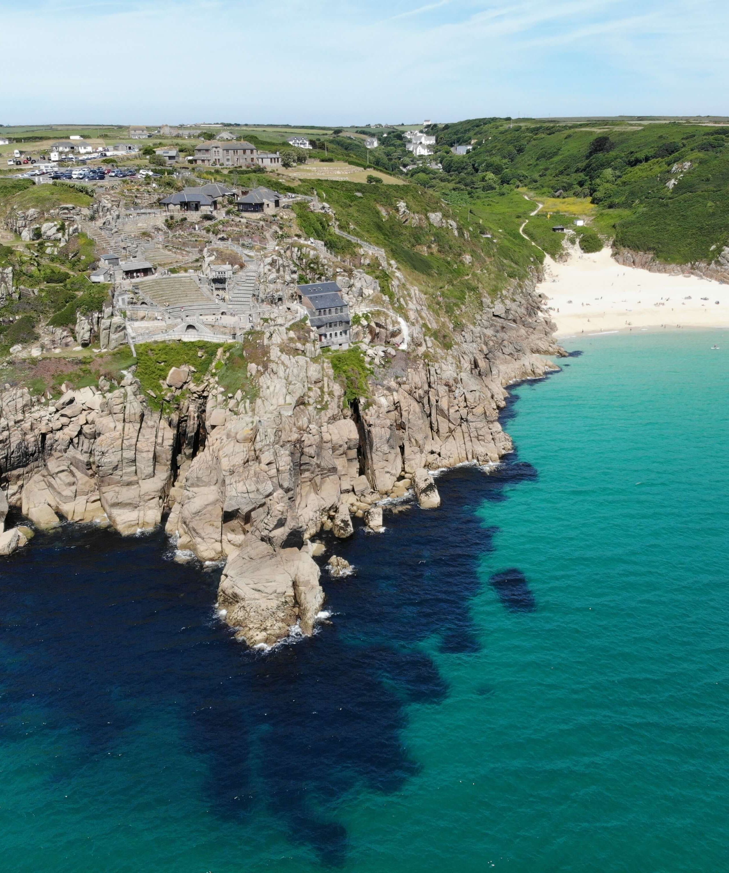 Aerial view of Minack Theatre