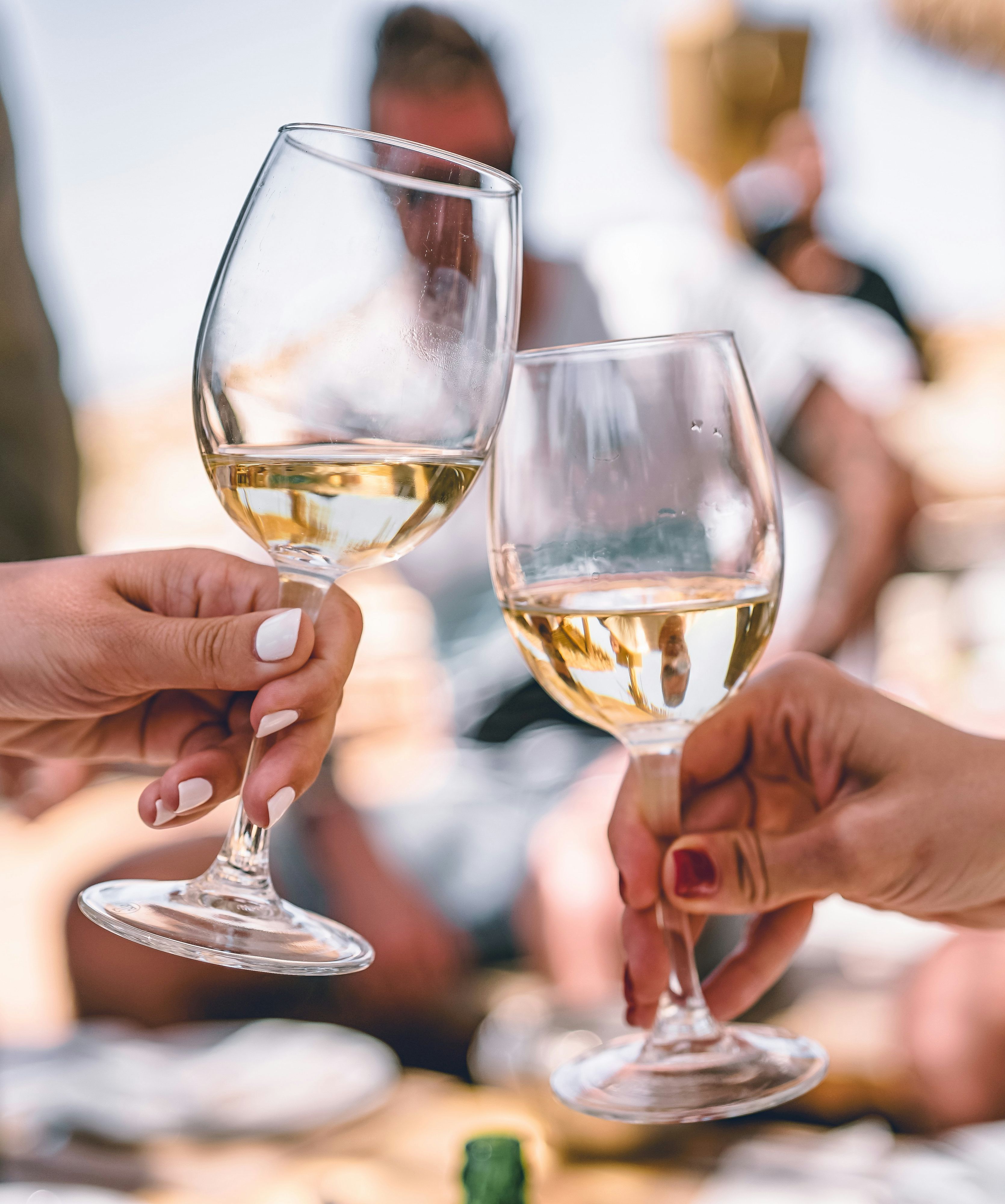 People with glasses of wine