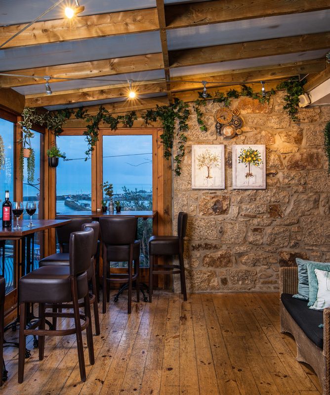 Conservatory with sea views