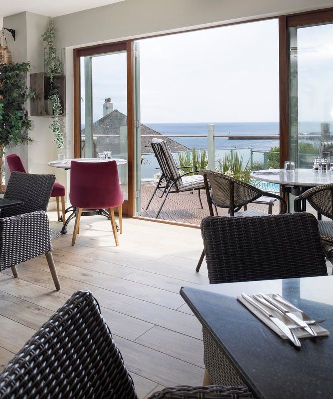 Restaurant with sea view