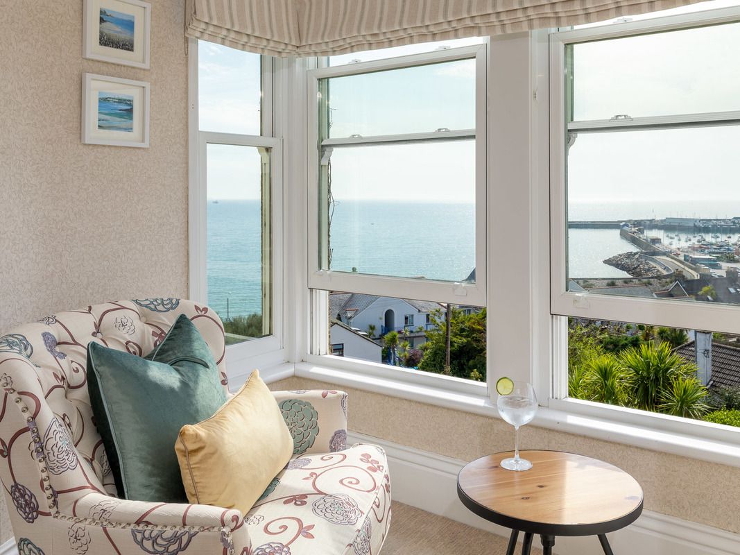 Sea view from bedroom window