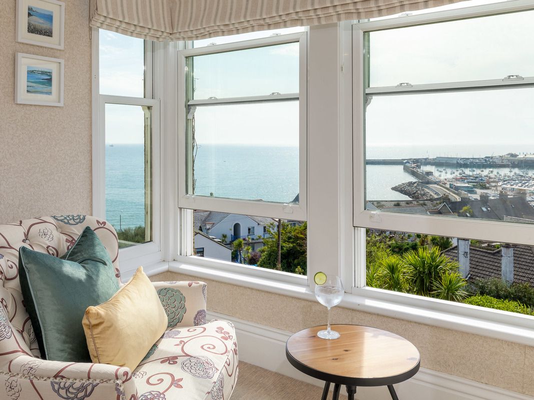 Sea view from bedroom window