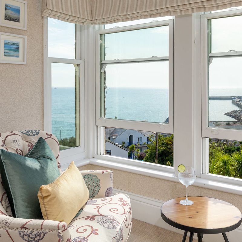 Sea view from bedroom window