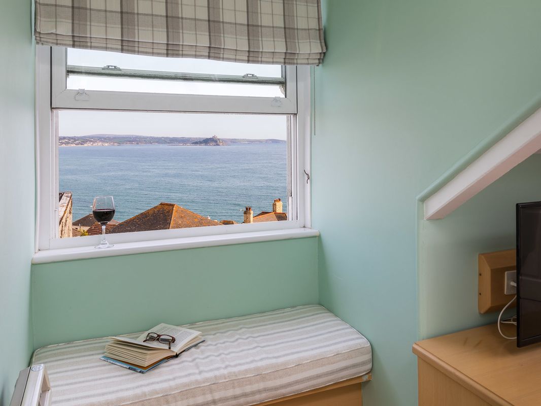 Sea view from bedroom window