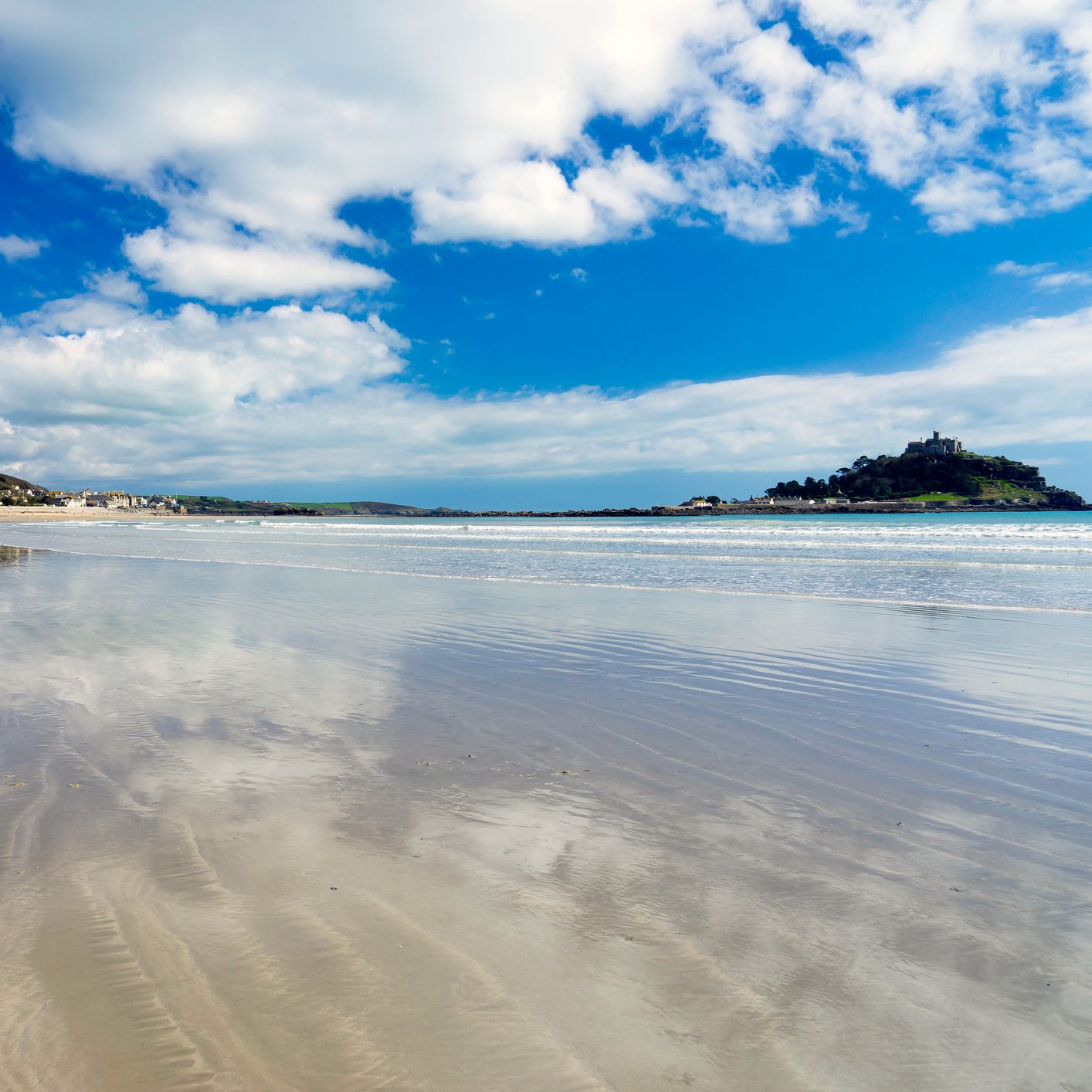 Beach with St Michael's Mount in background