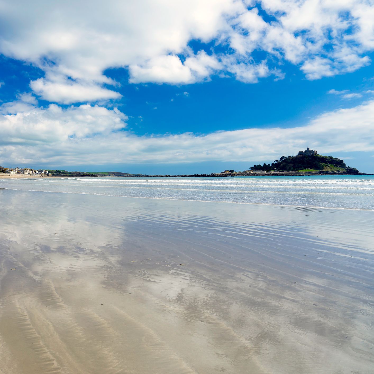 Beach with St Michael's Mount in background