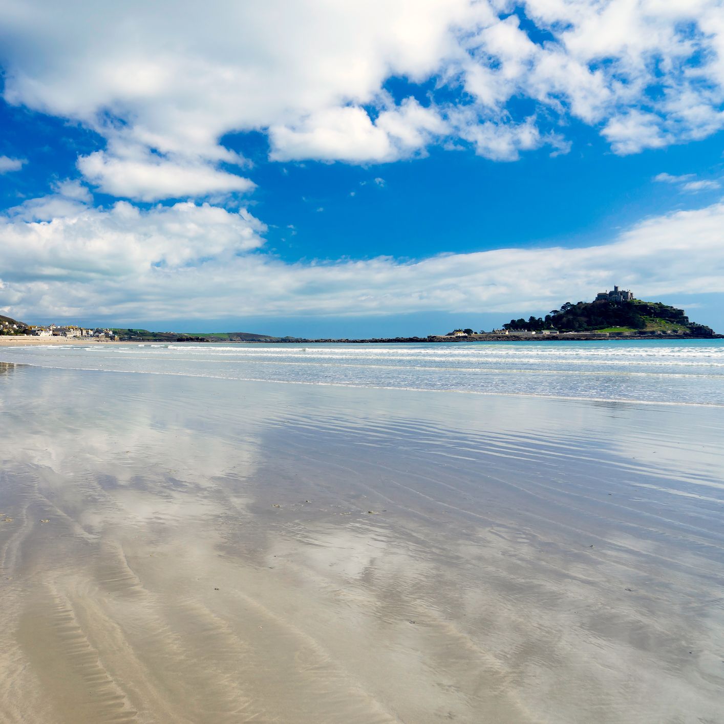 Beach with St Michael's Mount in background