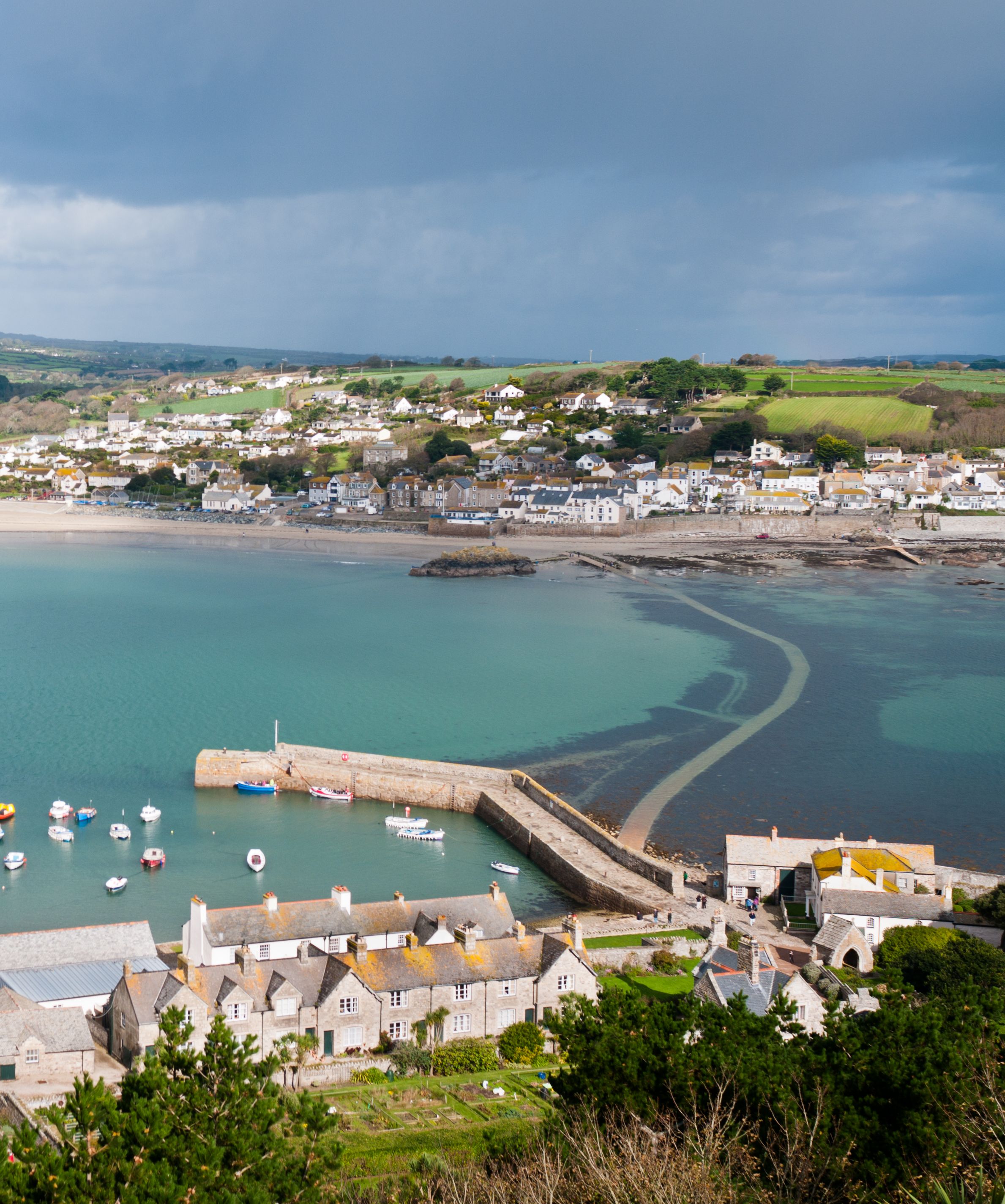 Aerial view of Penzance harbour
