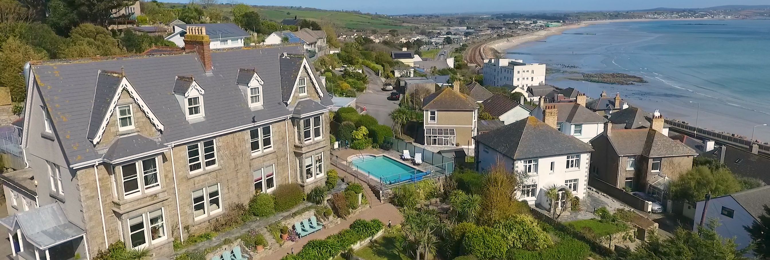 Aerial view of Hotel Penzance