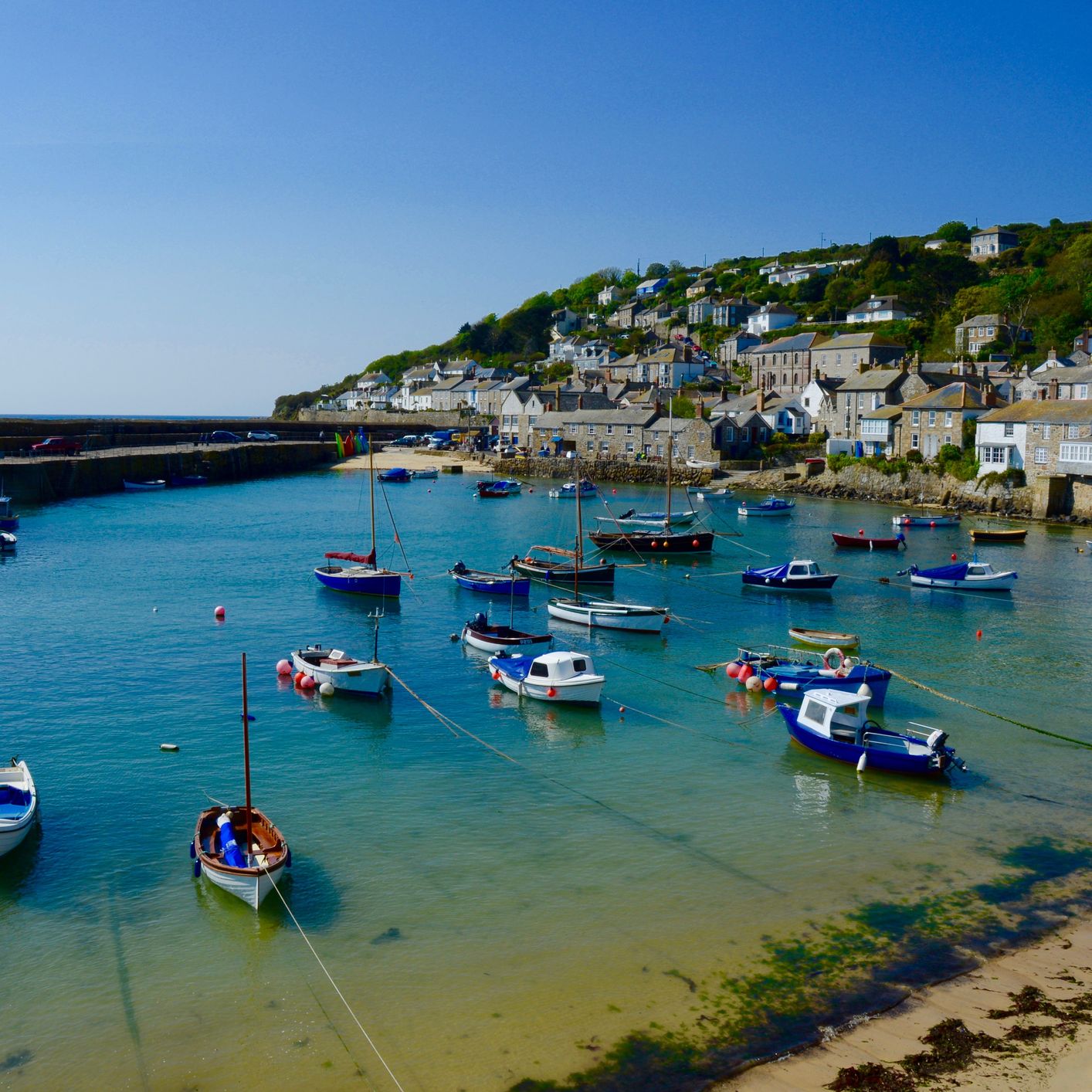Boats in penzance harbour