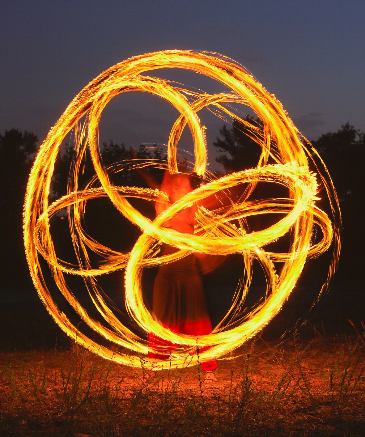 Light painting in field